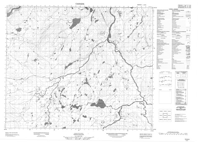 No Title Topographic Paper Map 013H04 at 1:50,000 scale