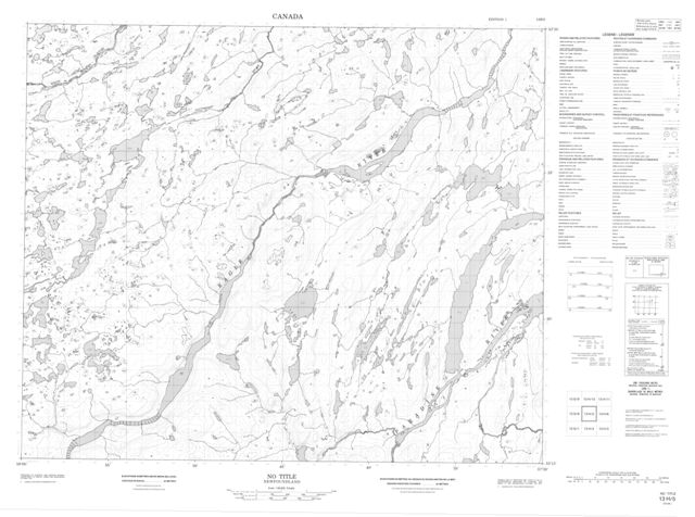 No Title Topographic Paper Map 013H05 at 1:50,000 scale