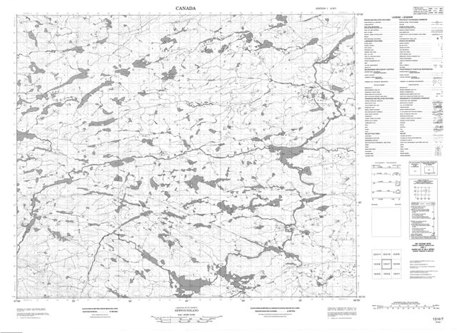 No Title Topographic Paper Map 013H07 at 1:50,000 scale