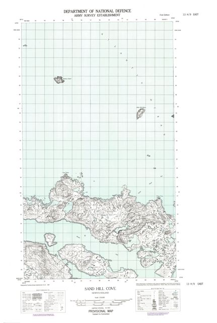 Sand Hill Cove Topographic Paper Map 013H09E at 1:50,000 scale