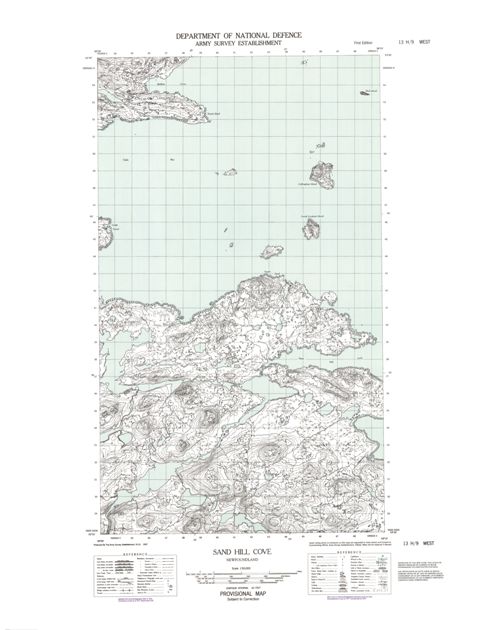 Sand Hill Cove Topographic Paper Map 013H09W at 1:50,000 scale