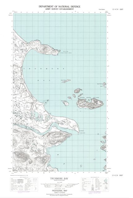 Trunmore Bay Topographic Paper Map 013H14E at 1:50,000 scale