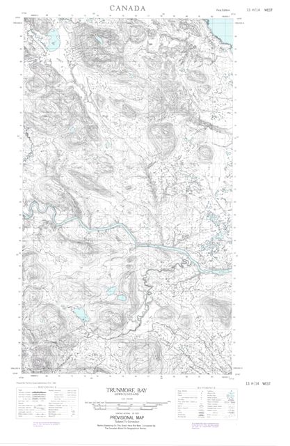 Trunmore Bay Topographic Paper Map 013H14W at 1:50,000 scale