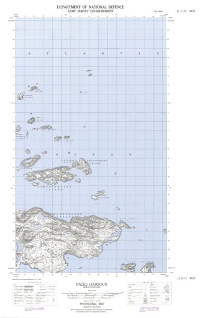 Packs Harbour Topographic Paper Map 013H15W at 1:50,000 scale