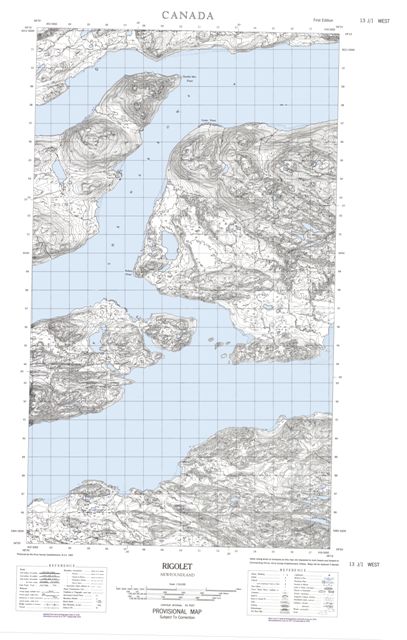 Rigolet Topographic Paper Map 013J01W at 1:50,000 scale