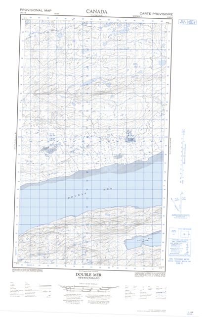 Double Mer Topographic Paper Map 013J03E at 1:50,000 scale