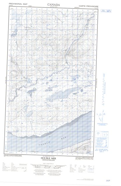 Double Mer Topographic Paper Map 013J03W at 1:50,000 scale