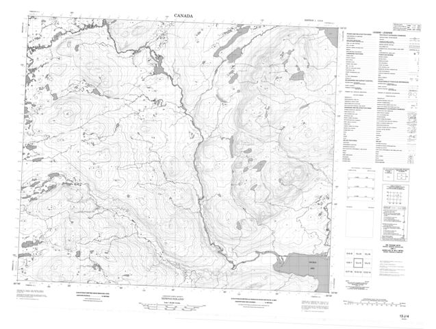No Title Topographic Paper Map 013J04 at 1:50,000 scale