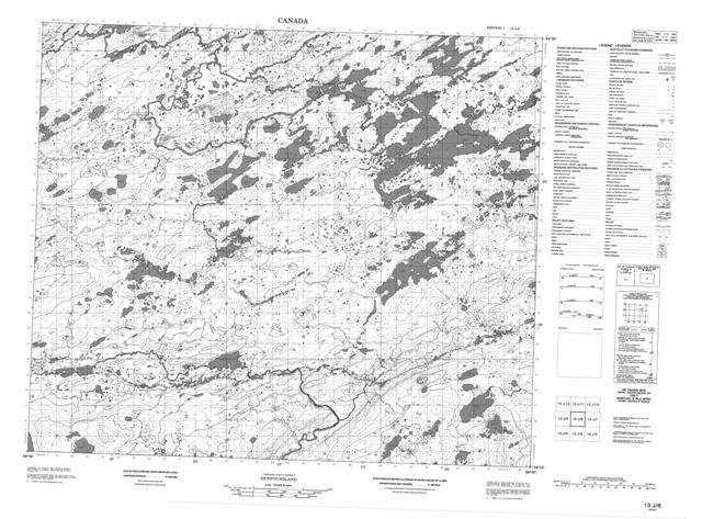 No Title Topographic Paper Map 013J06 at 1:50,000 scale