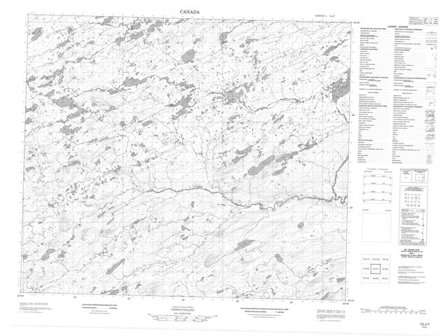 No Title Topographic Paper Map 013J07 at 1:50,000 scale