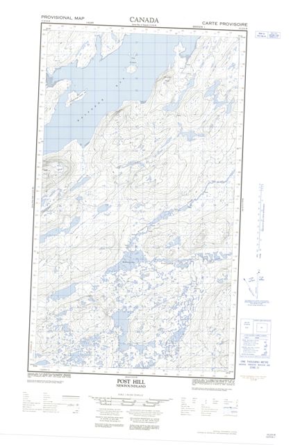 Post Hill Topographic Paper Map 013J13E at 1:50,000 scale