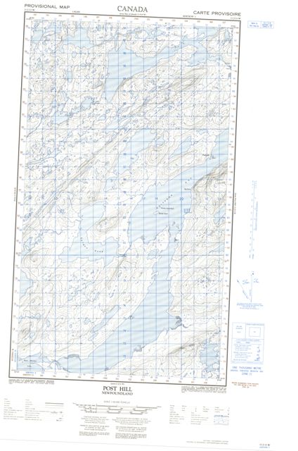 Post Hill Topographic Paper Map 013J13W at 1:50,000 scale