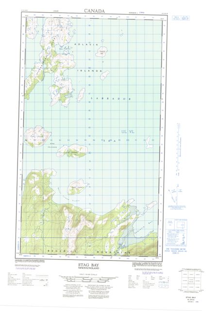 Stag Bay Topographic Paper Map 013J15E at 1:50,000 scale
