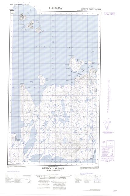 Webeck Harbour Topographic Paper Map 013J16E at 1:50,000 scale