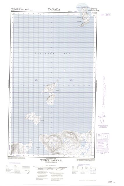 Webeck Harbour Topographic Paper Map 013J16W at 1:50,000 scale