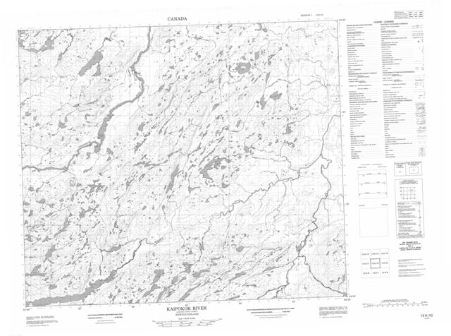 Kaipokok River Topographic Paper Map 013K10 at 1:50,000 scale