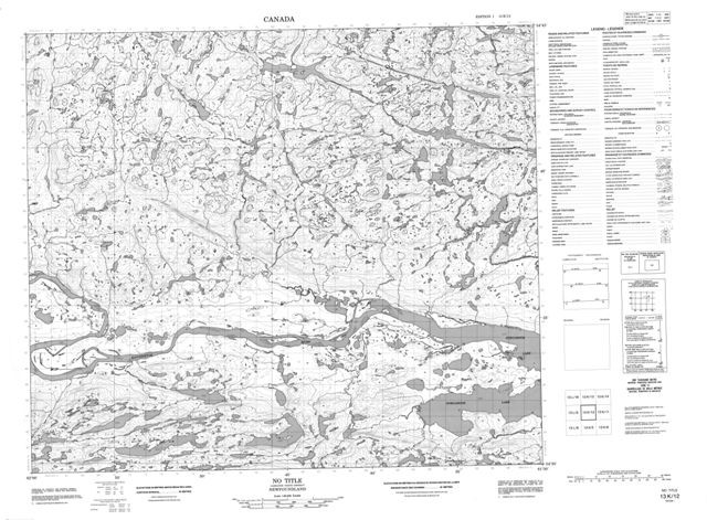 No Title Topographic Paper Map 013K12 at 1:50,000 scale