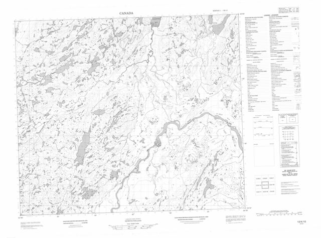 No Title Topographic Paper Map 013K15 at 1:50,000 scale