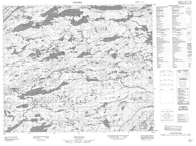 No Title Topographic Paper Map 013L01 at 1:50,000 scale