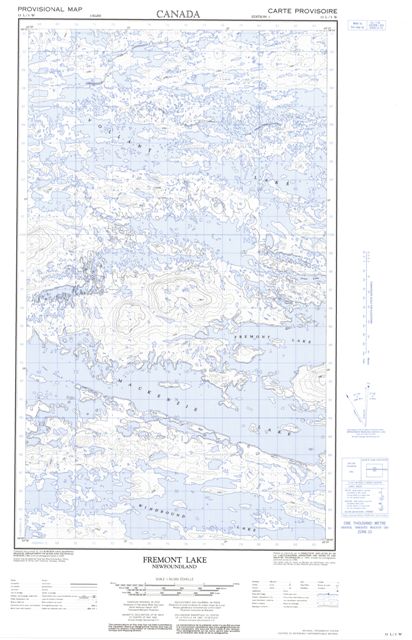 Fremont Lake Topographic Paper Map 013L03W at 1:50,000 scale