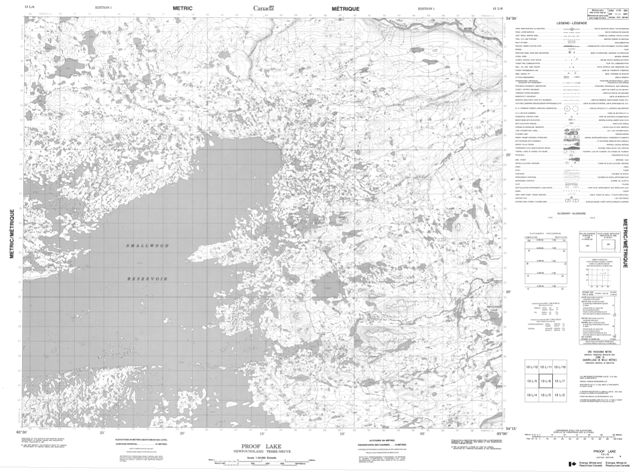 Proof Lake Topographic Paper Map 013L06 at 1:50,000 scale