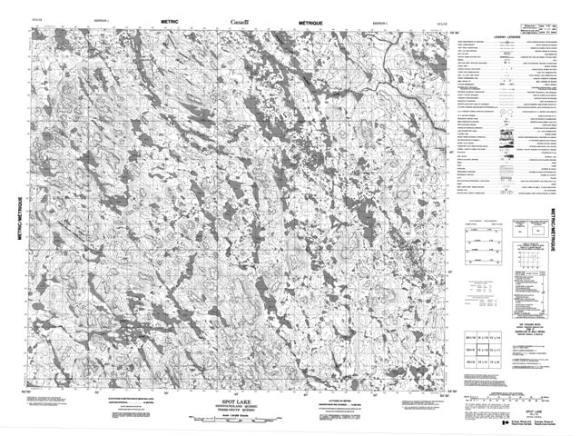Spot Lake Topographic Paper Map 013L12 at 1:50,000 scale