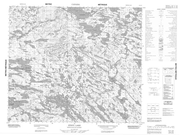 Ethyl Lake Topographic Paper Map 013L13 at 1:50,000 scale
