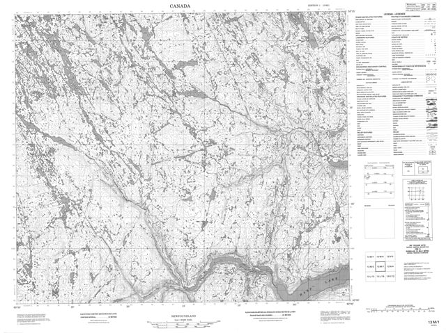 No Title Topographic Paper Map 013M01 at 1:50,000 scale