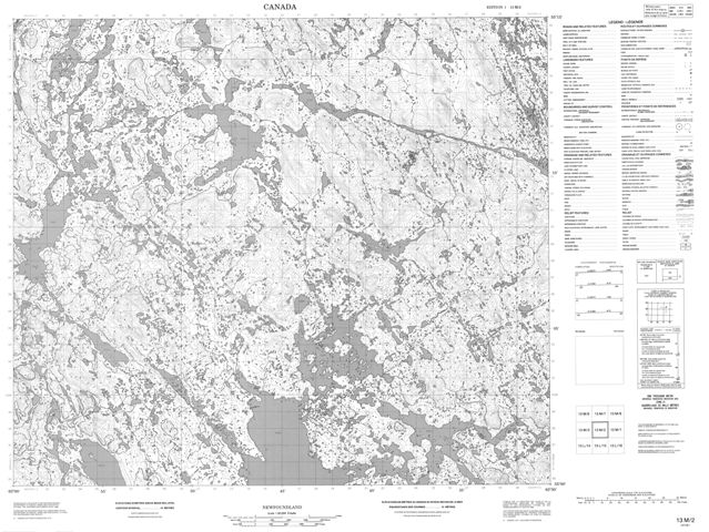 No Title Topographic Paper Map 013M02 at 1:50,000 scale