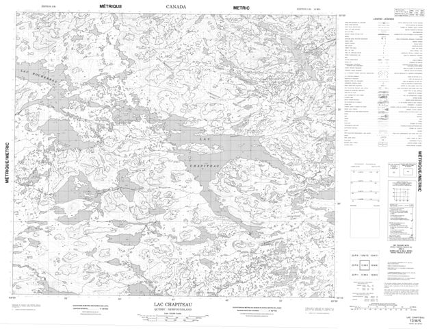 Lac Chapiteau Topographic Paper Map 013M05 at 1:50,000 scale
