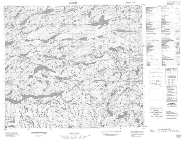 No Title Topographic Paper Map 013M09 at 1:50,000 scale