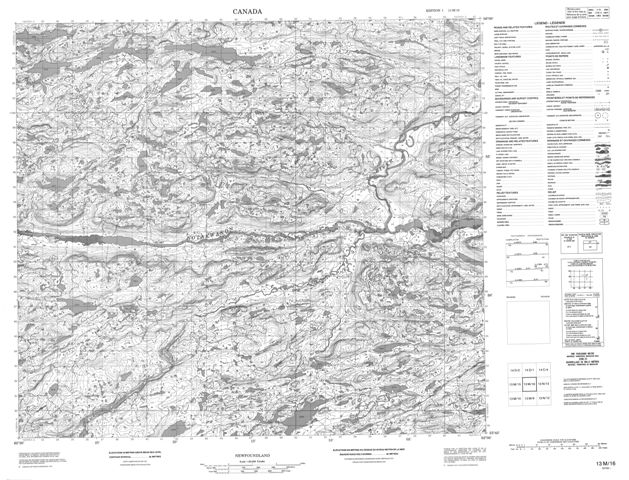 No Title Topographic Paper Map 013M16 at 1:50,000 scale