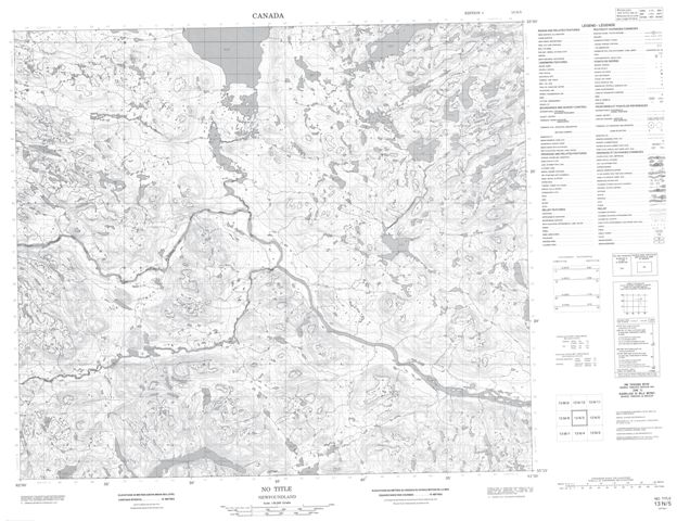 No Title Topographic Paper Map 013N05 at 1:50,000 scale
