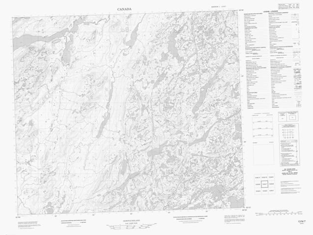 No Title Topographic Paper Map 013N07 at 1:50,000 scale