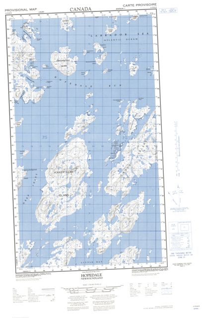 Hopedale Topographic Paper Map 013N08E at 1:50,000 scale