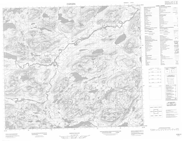 No Title Topographic Paper Map 013N11 at 1:50,000 scale