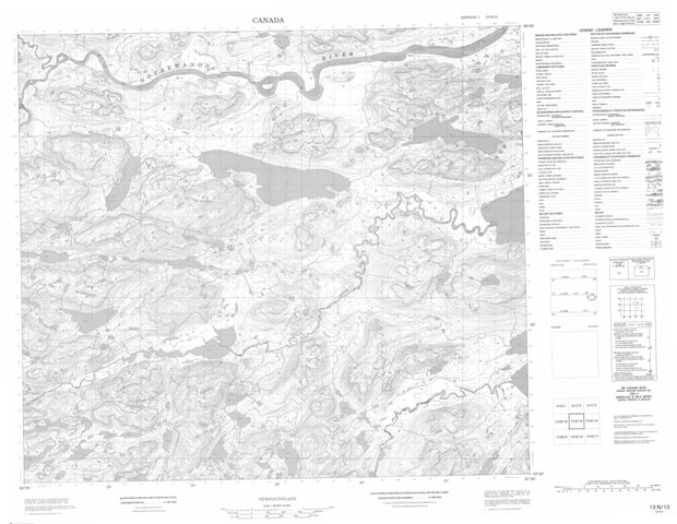 No Title Topographic Paper Map 013N13 at 1:50,000 scale