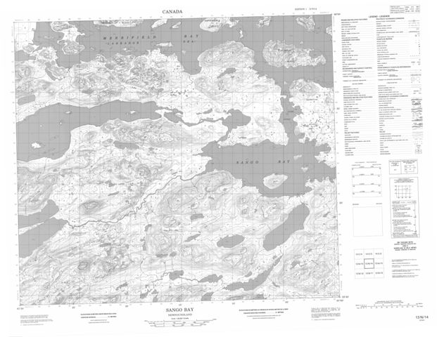 Sango Bay Topographic Paper Map 013N14 at 1:50,000 scale