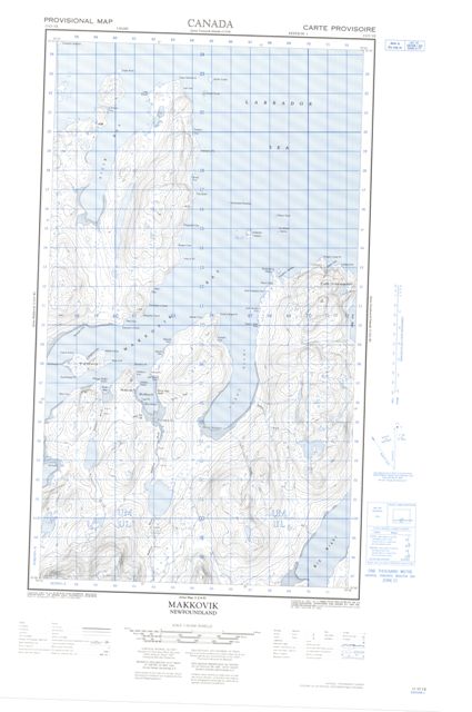 Makkovik Topographic Paper Map 013O03E at 1:50,000 scale