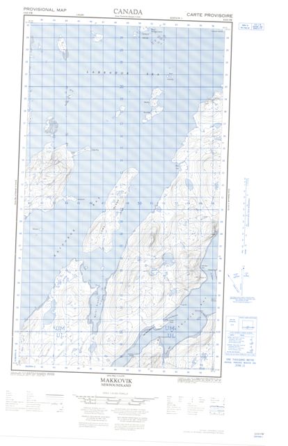 Makkovik Topographic Paper Map 013O03W at 1:50,000 scale