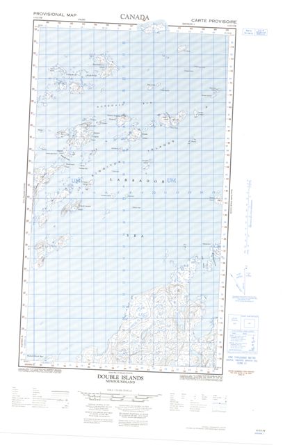 Double Islands Topographic Paper Map 013O05W at 1:50,000 scale