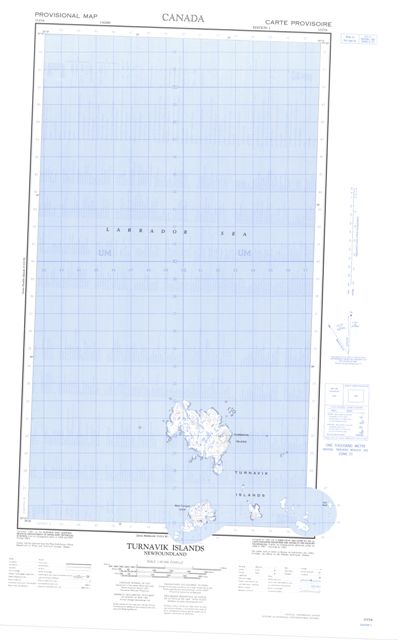 Turnavik Islands Topographic Paper Map 013O06 at 1:50,000 scale