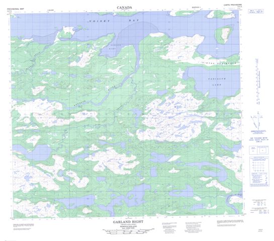 Garland Bight Topographic Paper Map 014C04 at 1:50,000 scale