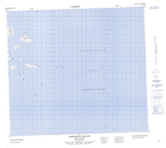 Chronicle Island Topographic Paper Map 014C10 at 1:50,000 scale