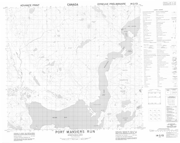Port Manvers Run Topographic Paper Map 014C13 at 1:50,000 scale