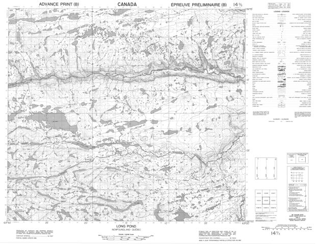 Long Pond Topographic Paper Map 014D03 at 1:50,000 scale