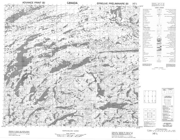 No Title Topographic Paper Map 014D04 at 1:50,000 scale