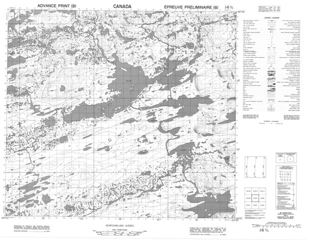 No Title Topographic Paper Map 014D05 at 1:50,000 scale