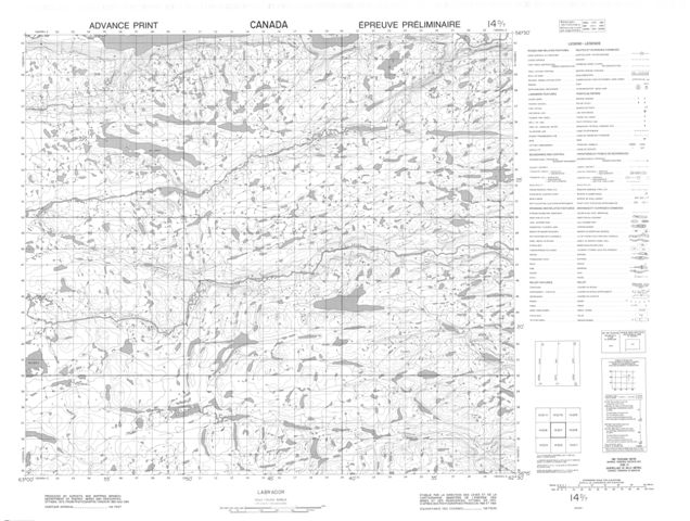 No Title Topographic Paper Map 014D07 at 1:50,000 scale