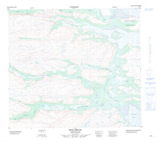 Reid Brook Topographic Paper Map 014D08 at 1:50,000 scale
